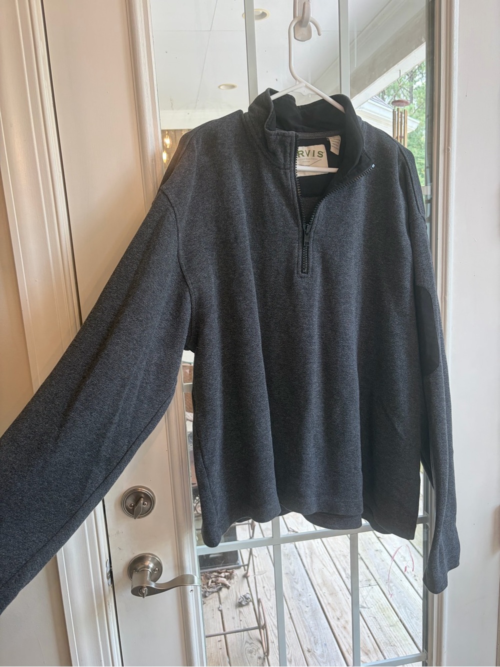 Orvis Men's Charcoal Gray Half-Zip Pullover Sweater